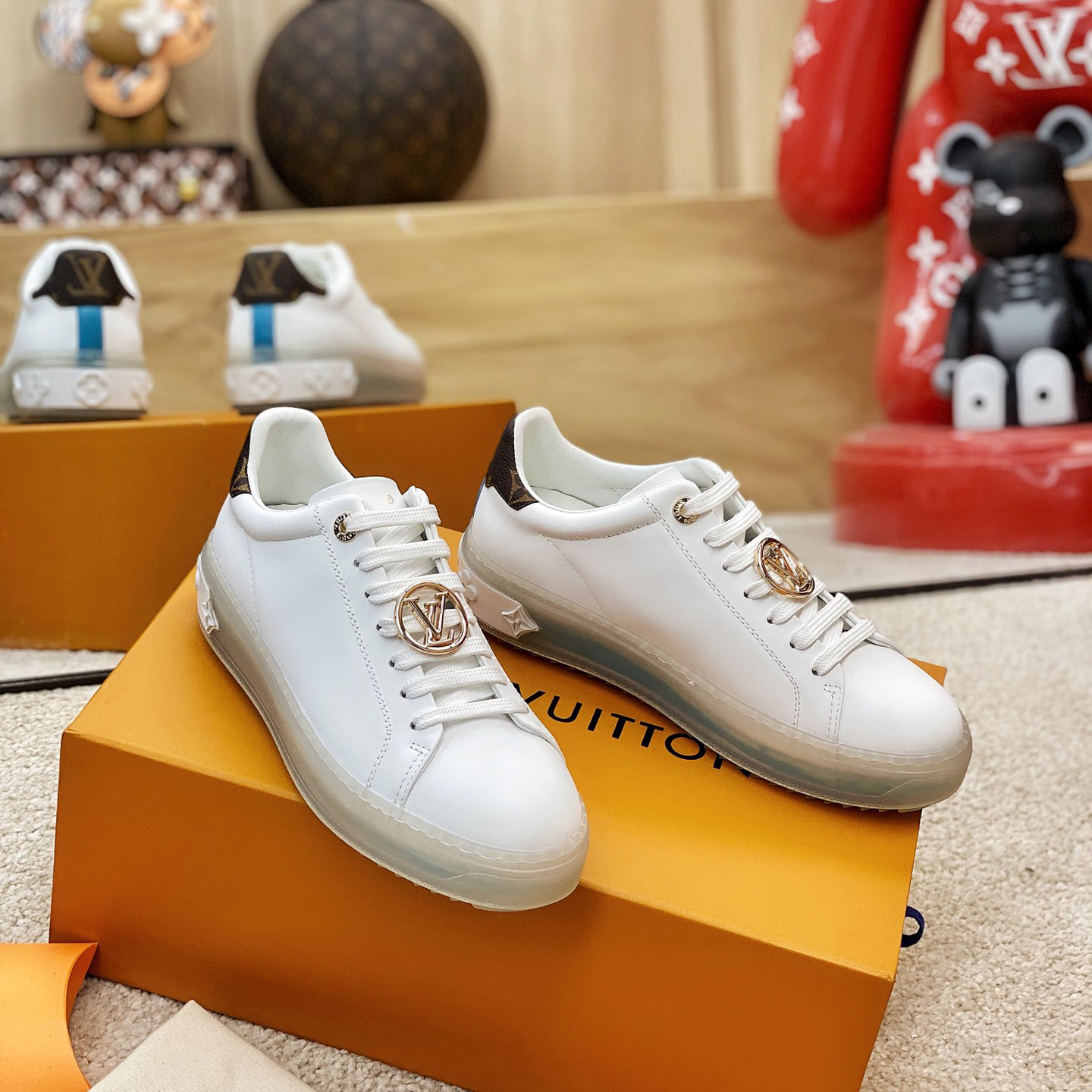 Louis Vuitton Logo Transparent Sole Sneaker  - DopestKickz