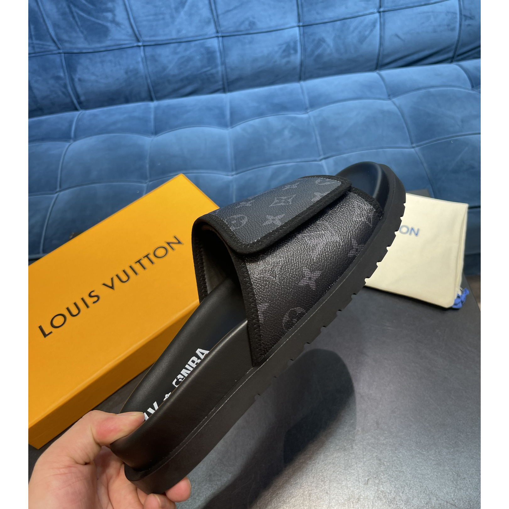 Louis Vuitton x NBA Monogram Slipper - DopestKickz