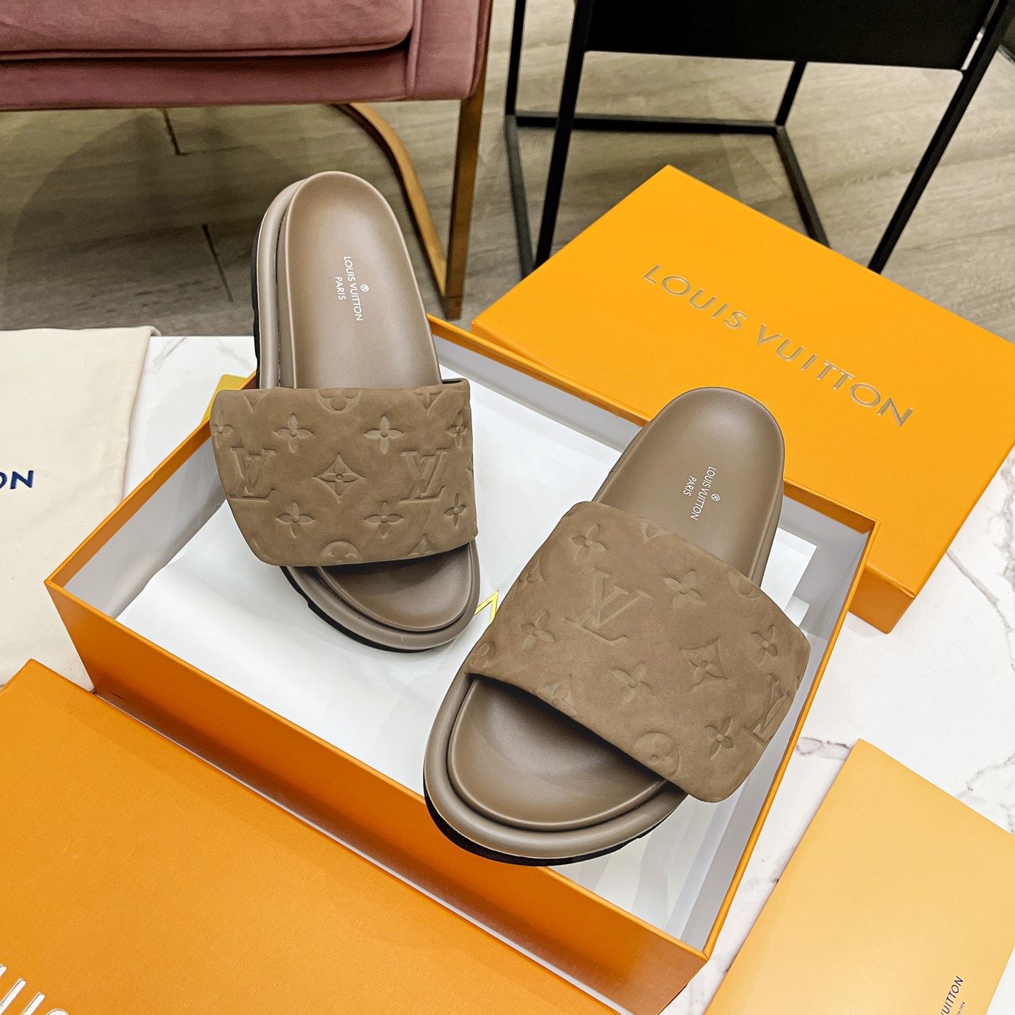 Louis Vuitton Pool Pillow Comfort Mules - DopestKickz