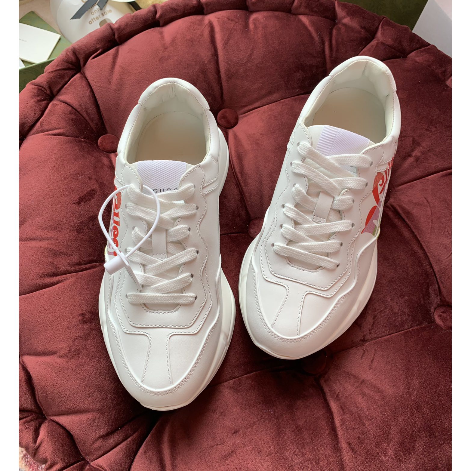 Gucci Men's Rhyton Sneaker In White - DopestKickz