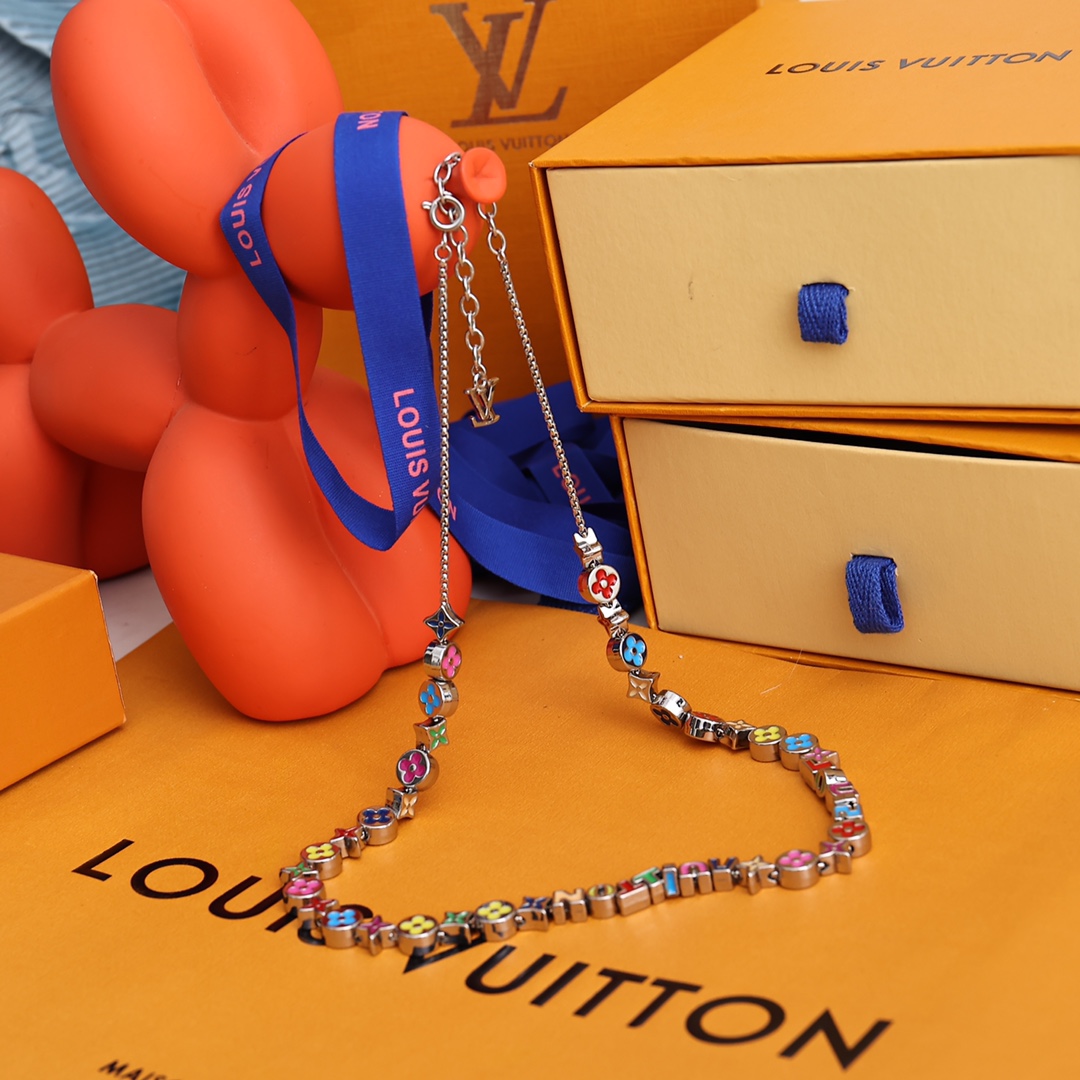 Louis Vuitton MP3281 Monogram Party Necklace - DopestKickz