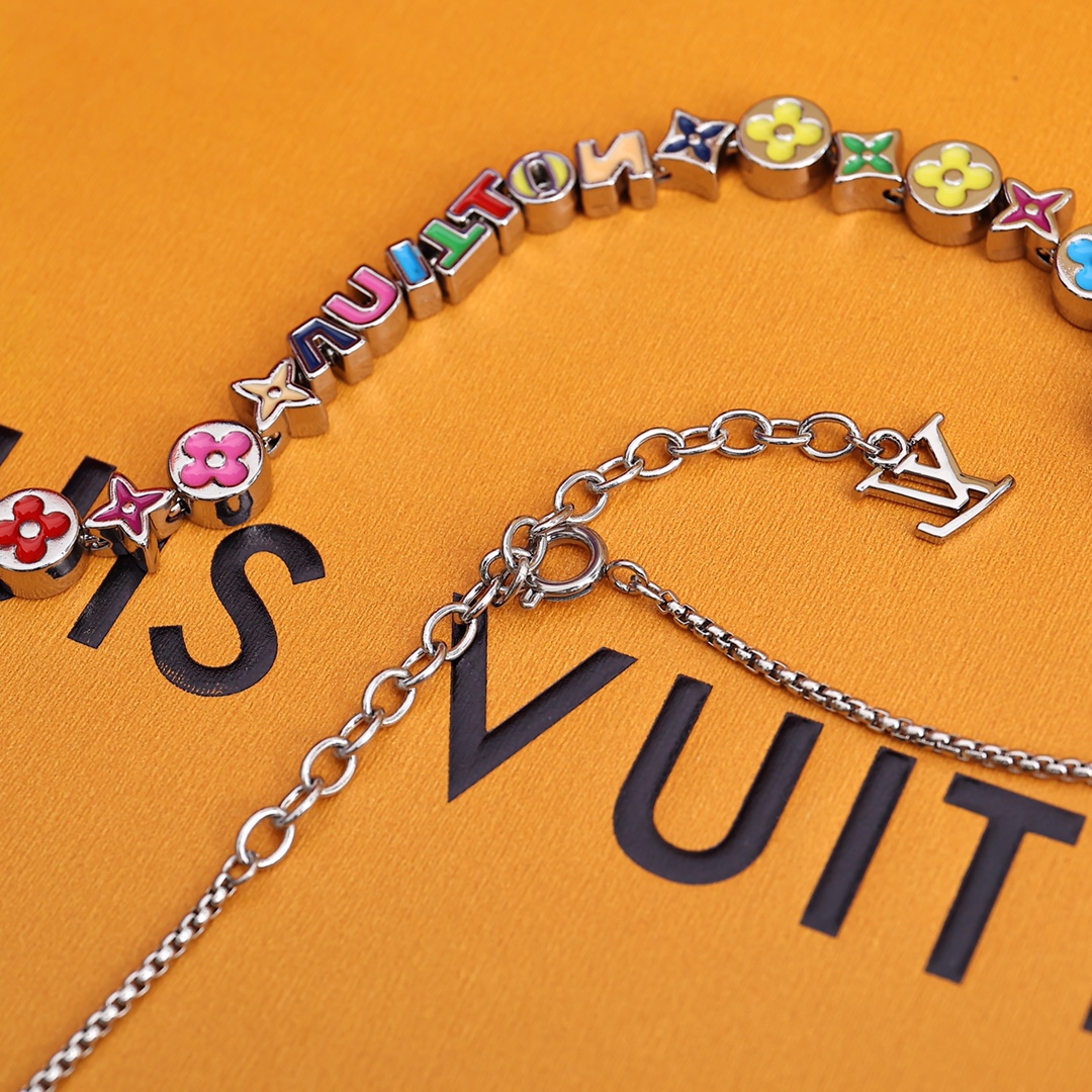 Louis Vuitton MP3281 Monogram Party Necklace - DopestKickz