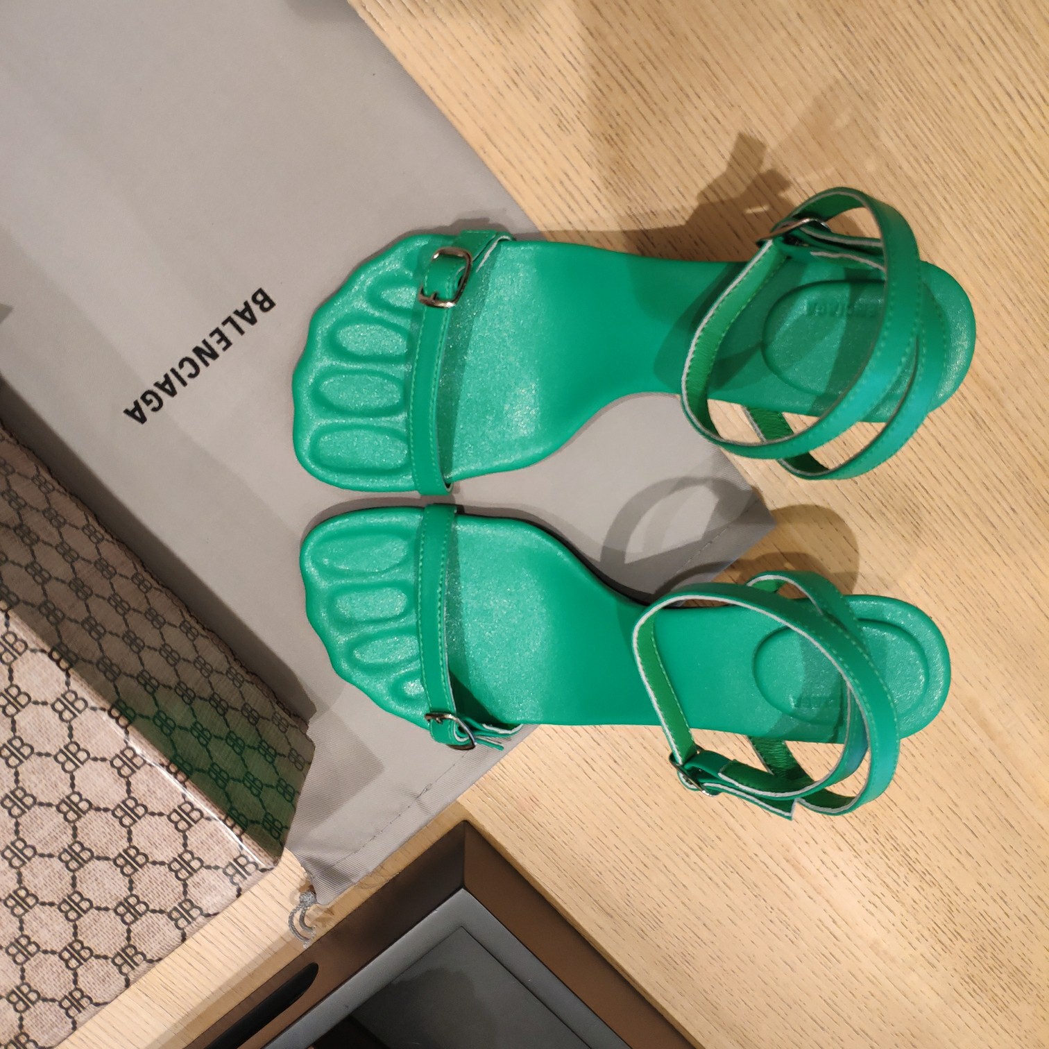 Balenciaga Logo High Heeled Sandals (7CM) - DopestKickz