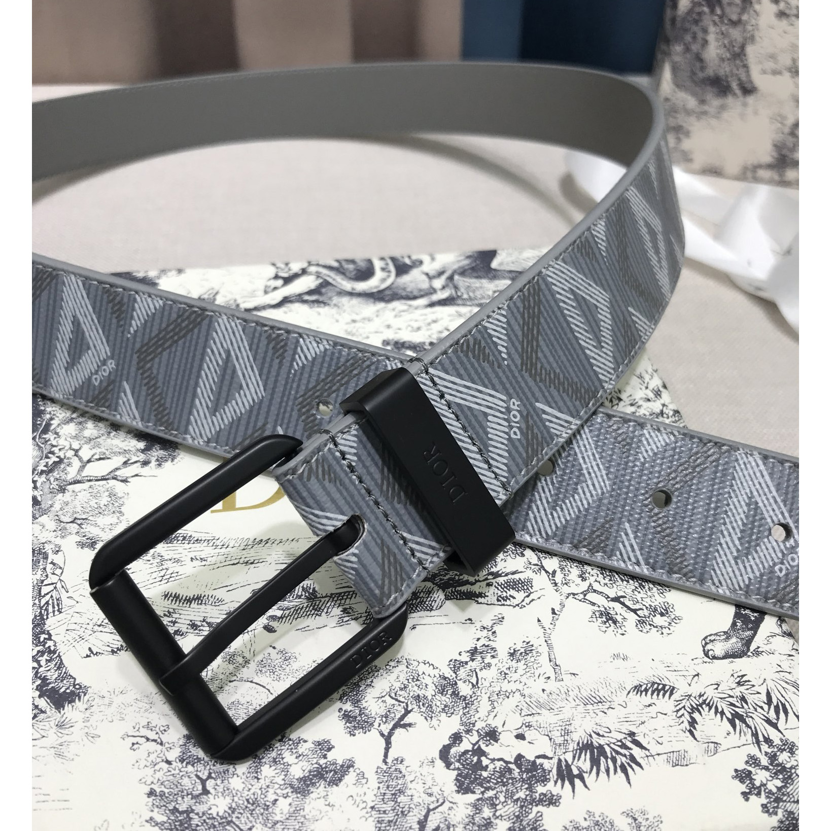 Dior CD Diamond Print  40mm Belt  - DopestKickz