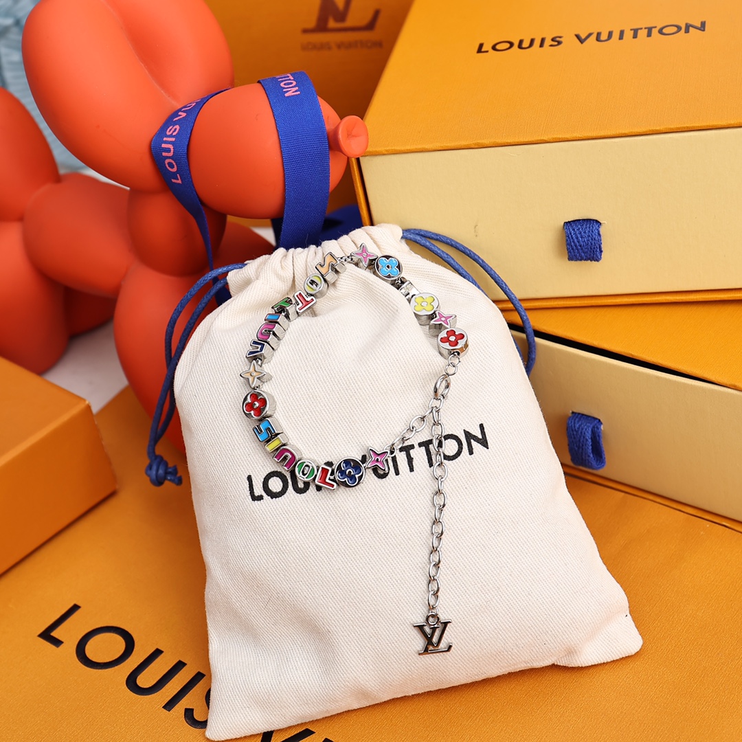Louis Vuitton MP3282 Monogram Party Bracelet - DopestKickz
