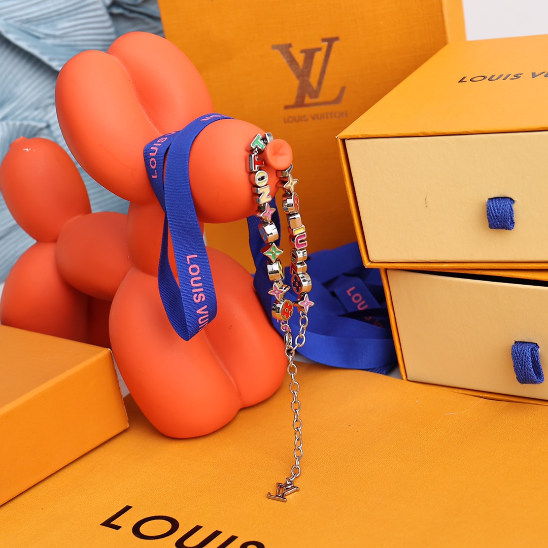 Louis Vuitton MP3282 Monogram Party Bracelet - DopestKickz