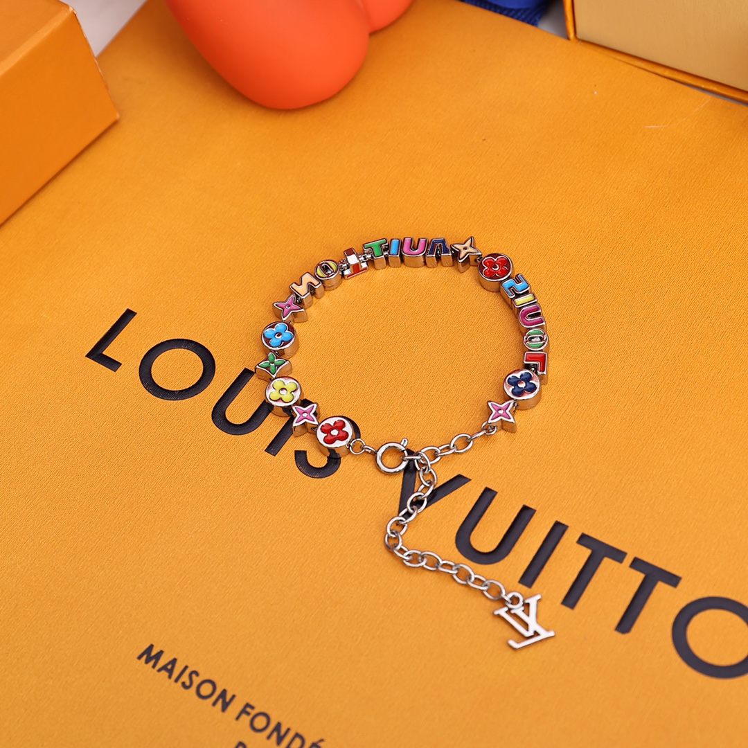 Louis Vuitton MP3282 Monogram Party Bracelet - DopestKickz
