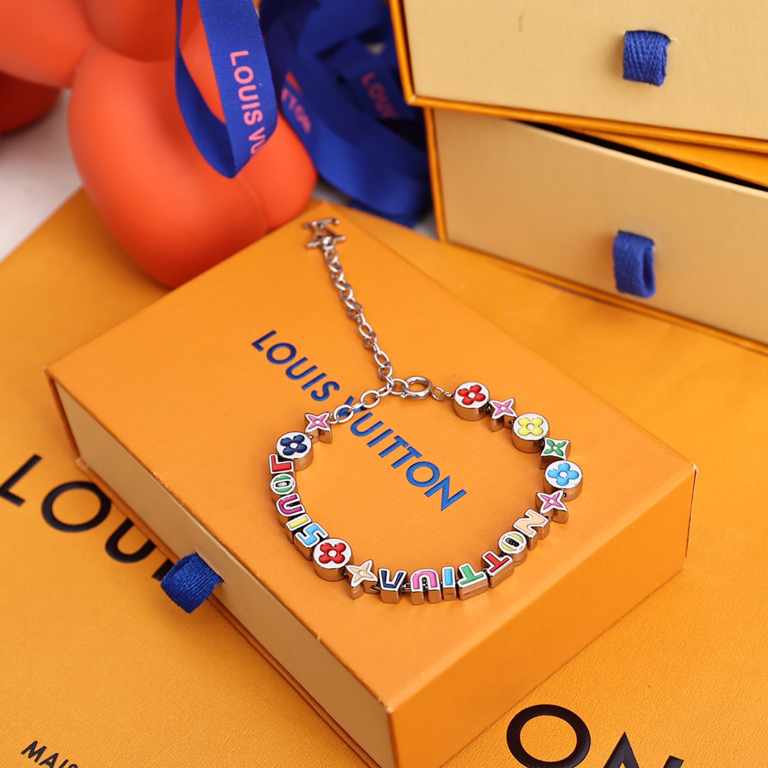 Louis Vuitton MP3282 Monogram Party Bracelet - DopestKickz