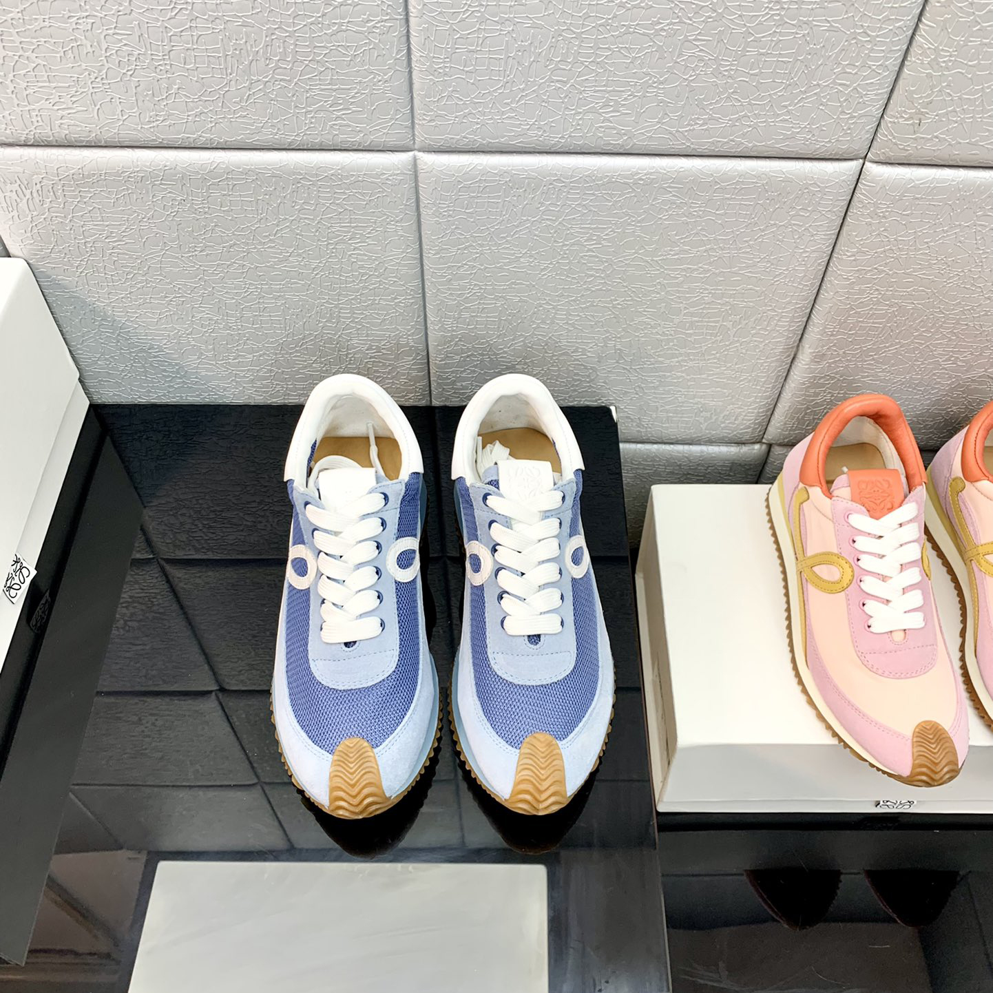 Loewe Flow Runner In Technical Mesh And Suede - DopestKickz