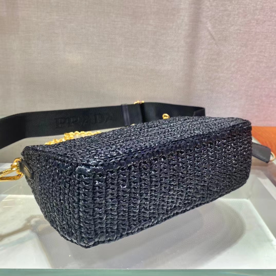 Prada Re-Edition 2005 Raffia Bag (23-16-7cm)  1BH204   - DopestKickz
