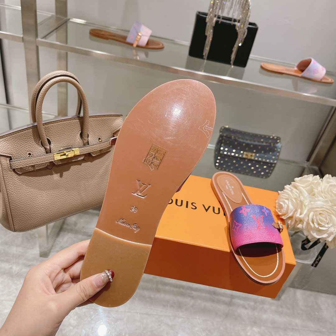 Louis Vuitton Lock It Flat Mule - DopestKickz