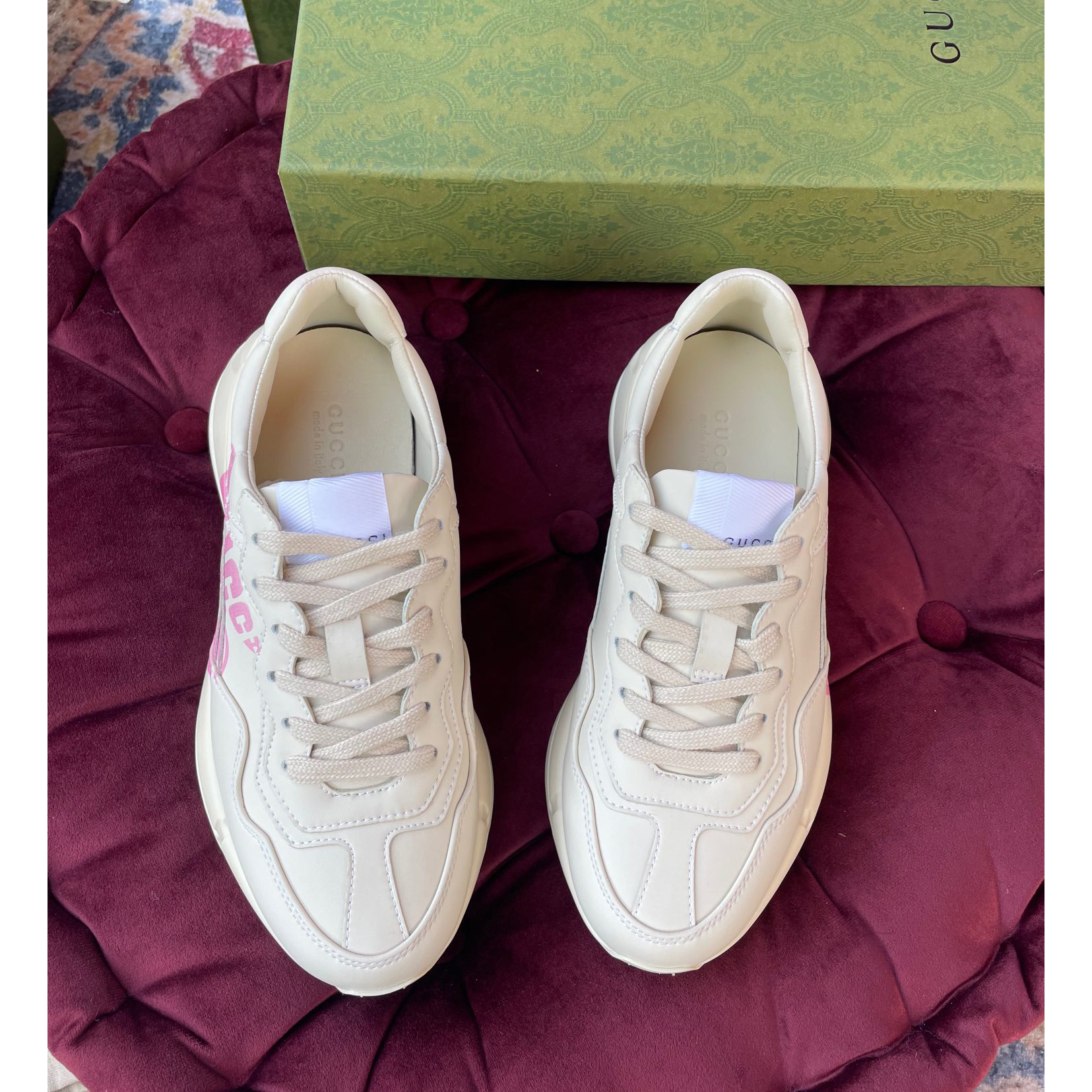 Gucci Men's Rhyton 'Lemon Gucci 'Printed sneakers - DopestKickz