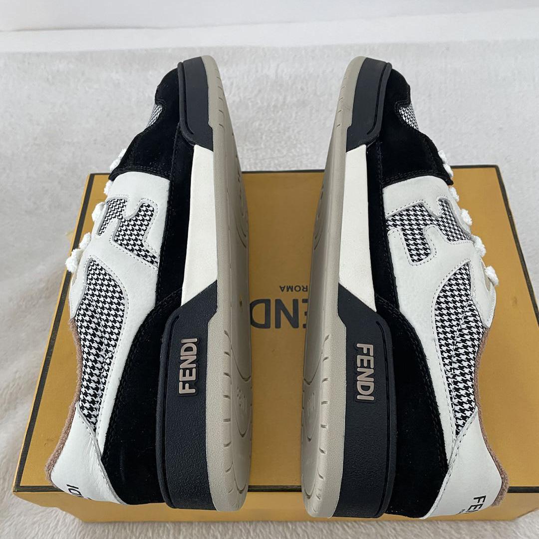 Fendi Match Low Tops In Black Suede Sneaker - DopestKickz