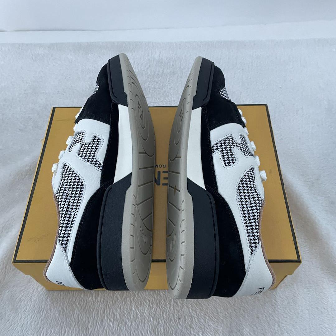 Fendi Match Low Tops In Black Suede Sneaker - DopestKickz