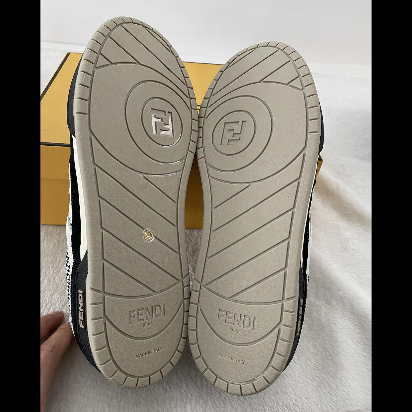 Fendi Match Low Tops In Black Suede Sneaker - DopestKickz