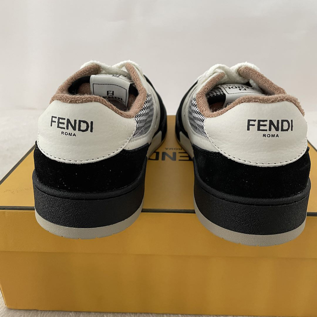 Fendi Match Low Tops In Black Suede Sneaker - DopestKickz