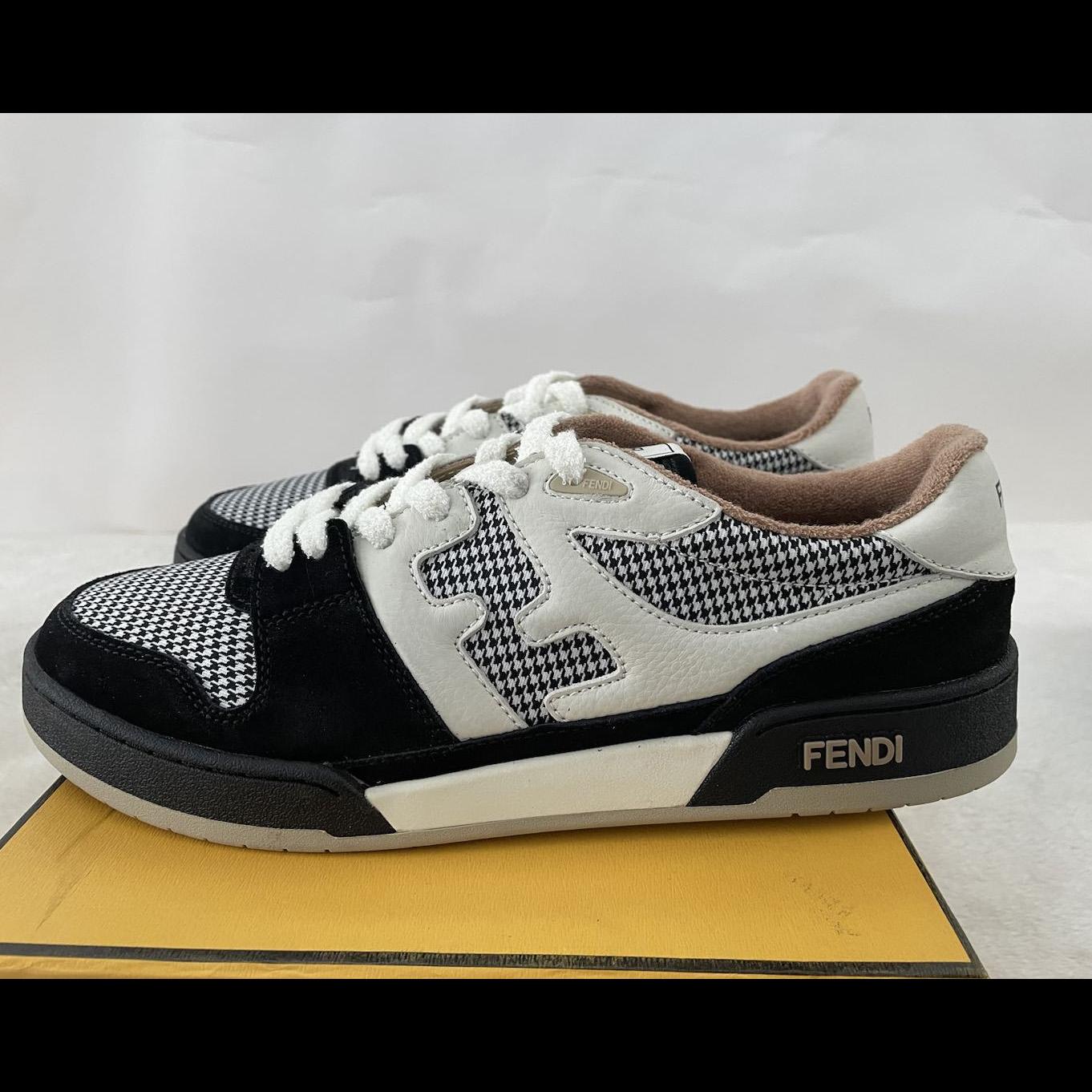 Fendi Match Low Tops In Black Suede Sneaker - DopestKickz
