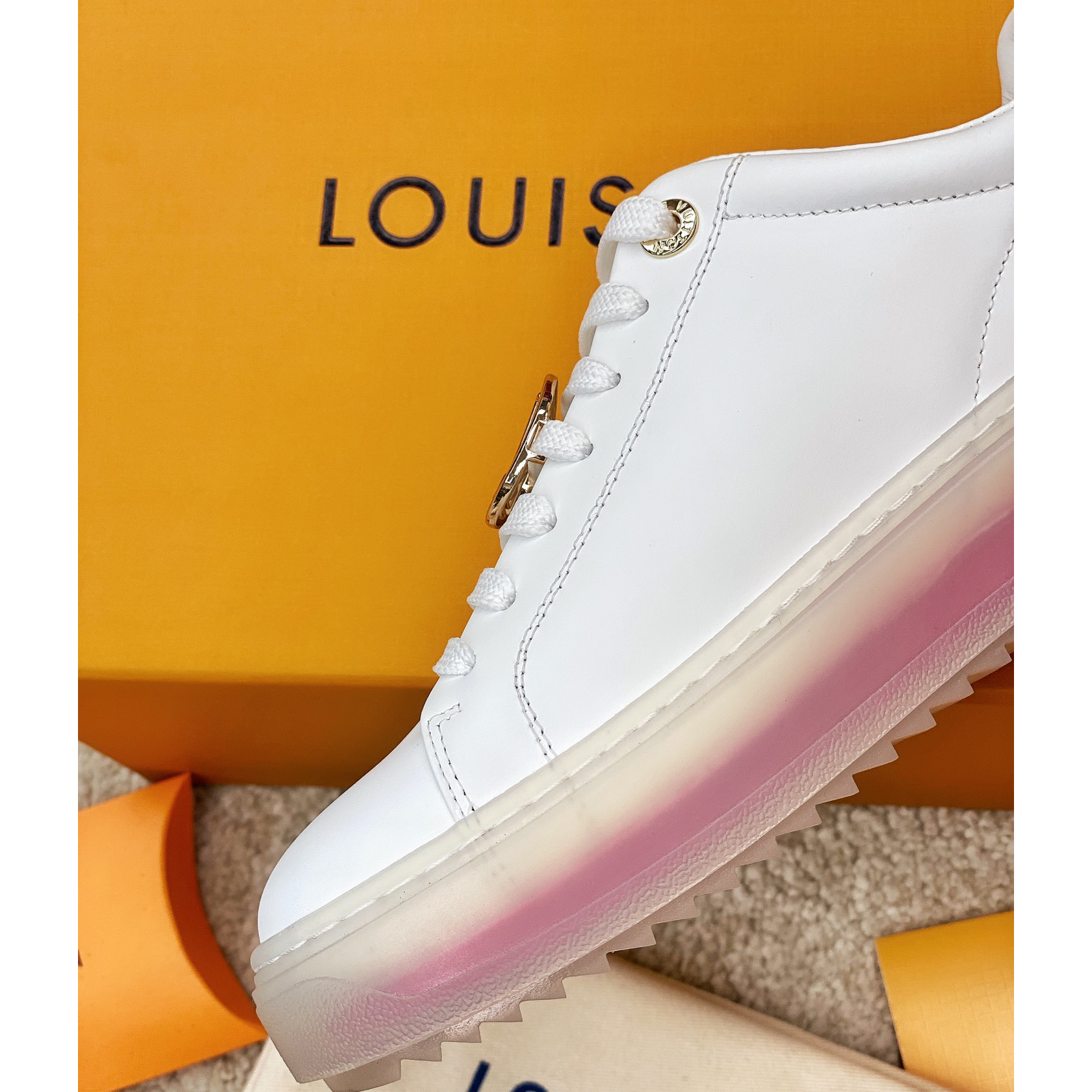 Louis Vuitton Logo Transparent Sole Sneaker  - DopestKickz