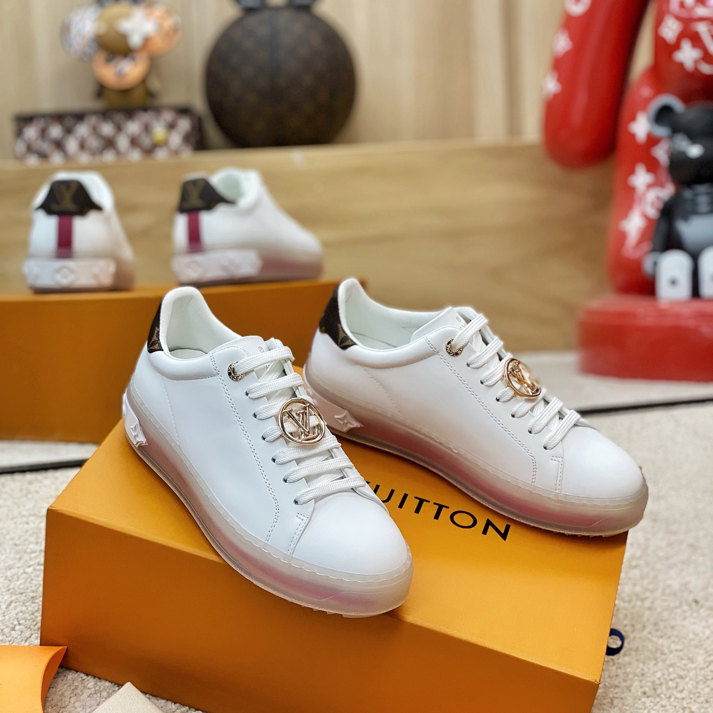Louis Vuitton Logo Transparent Sole Sneaker  - DopestKickz