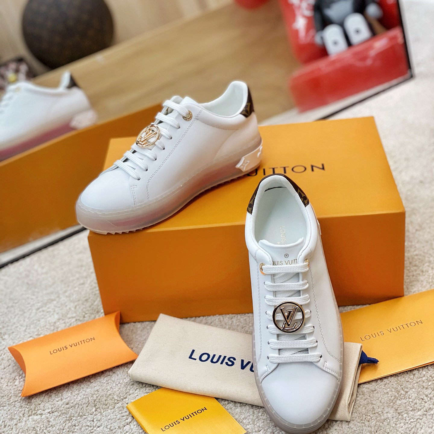 Louis Vuitton Logo Transparent Sole Sneaker  - DopestKickz