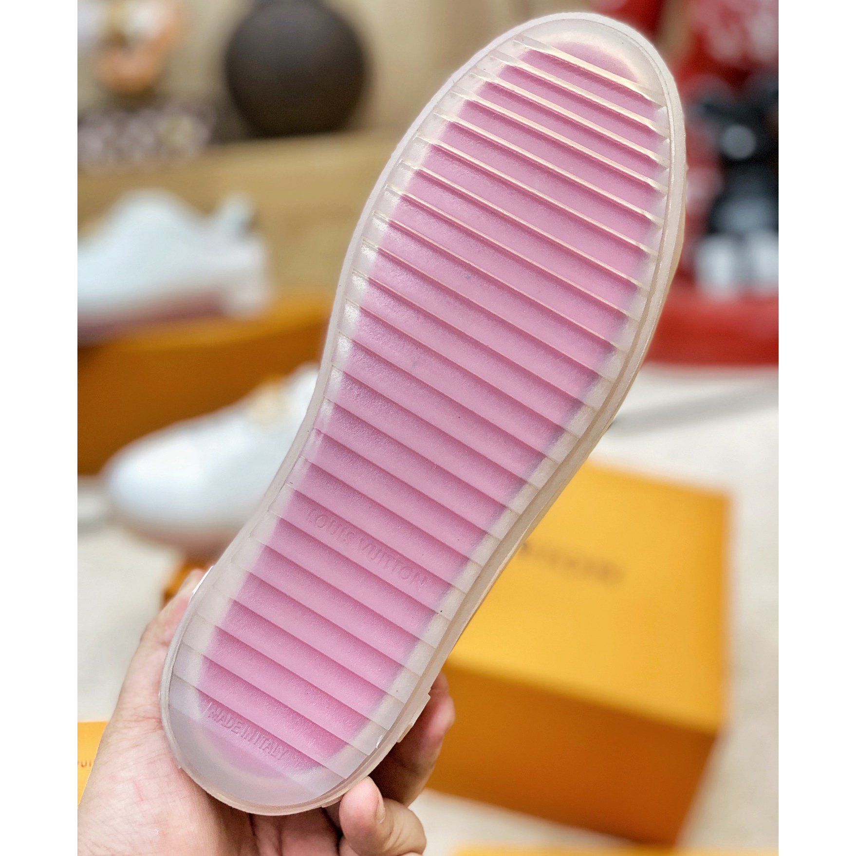 Louis Vuitton Logo Transparent Sole Sneaker  - DopestKickz