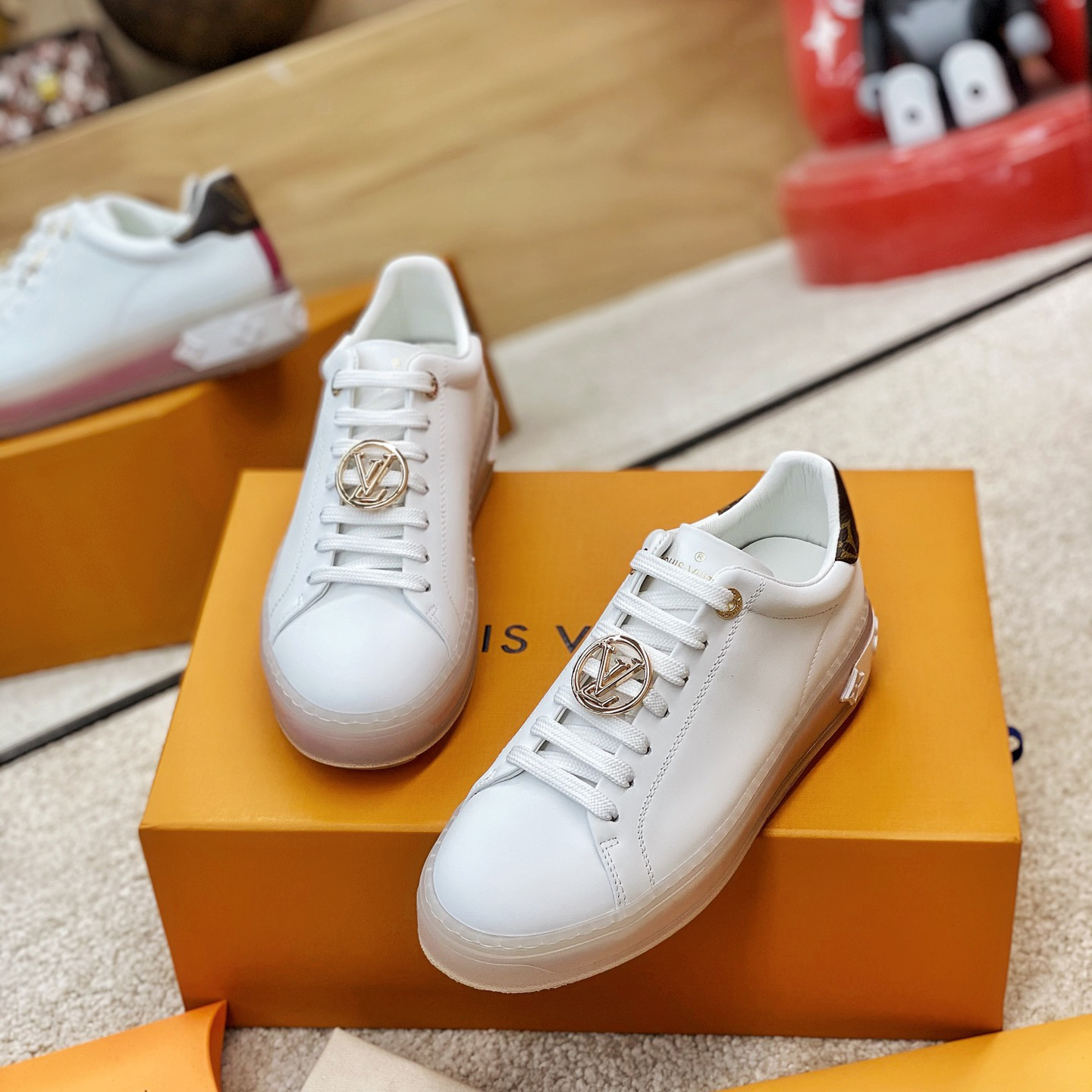 Louis Vuitton Logo Transparent Sole Sneaker  - DopestKickz