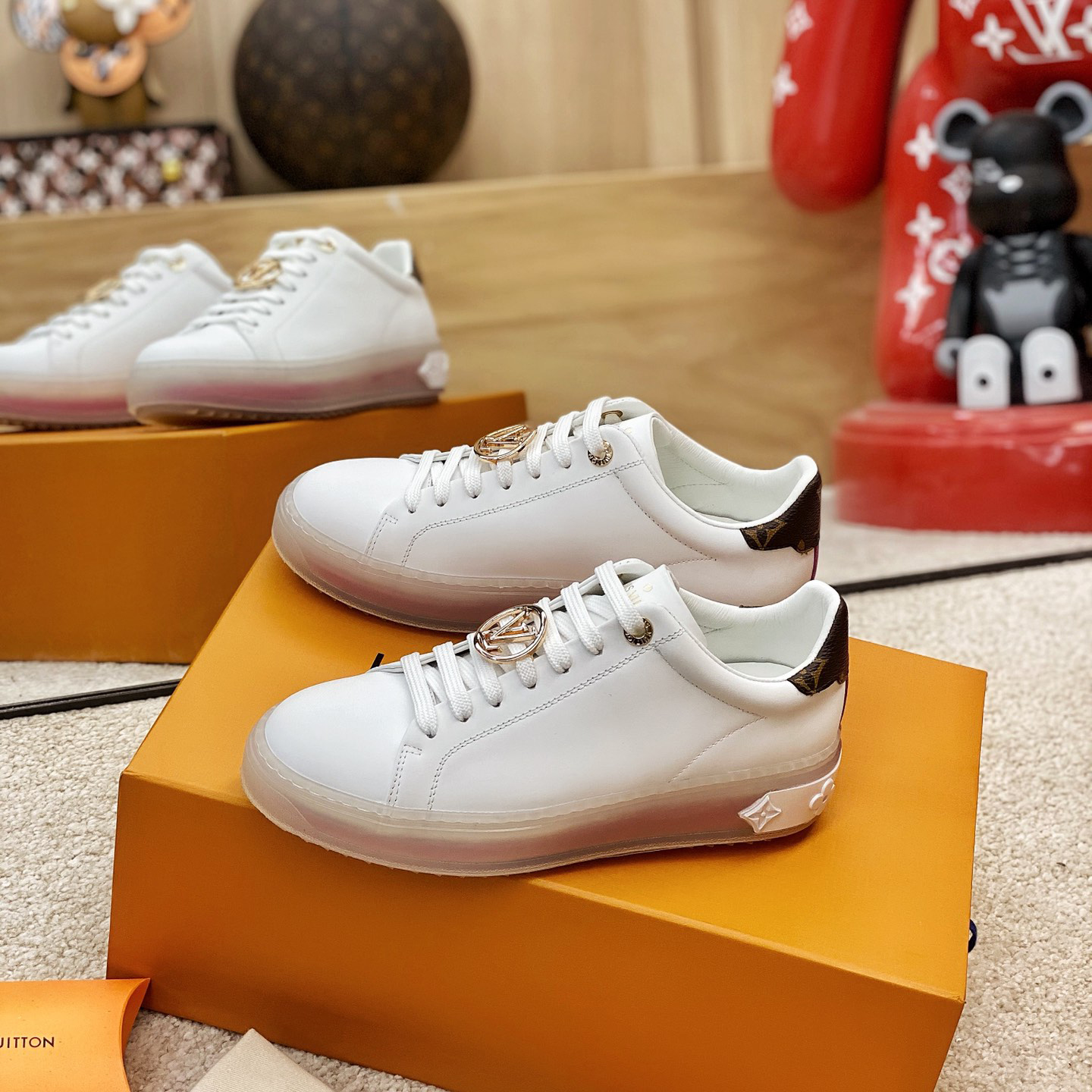 Louis Vuitton Logo Transparent Sole Sneaker  - DopestKickz