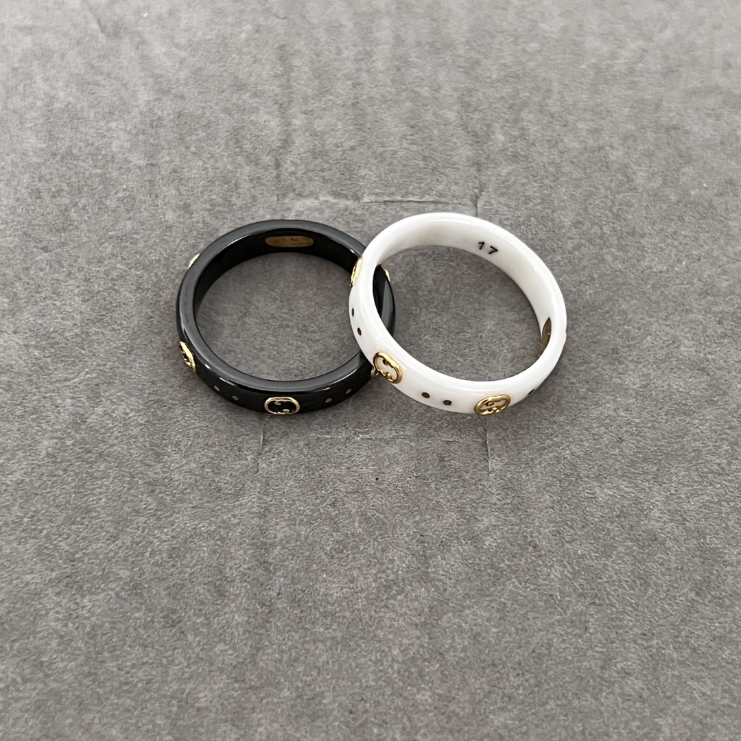 Gucci Icon Ring 18k With Interlocking G In White - DopestKickz