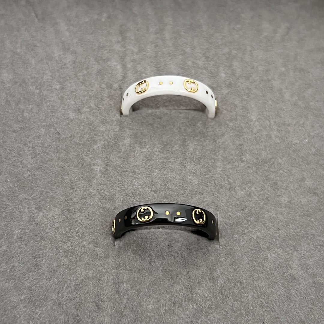 Gucci Icon Ring 18k With Interlocking G In White - DopestKickz