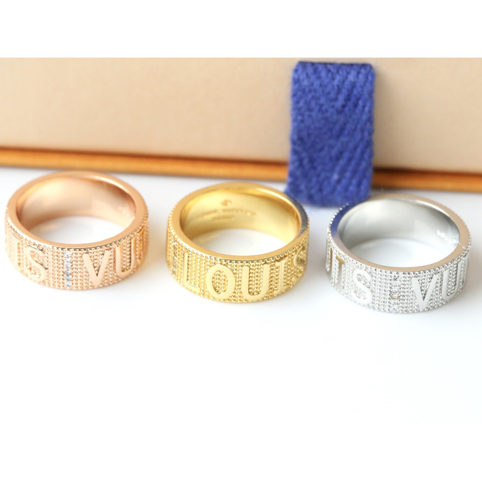 Louis Vuitton Monogram Silver Ring - DopestKickz