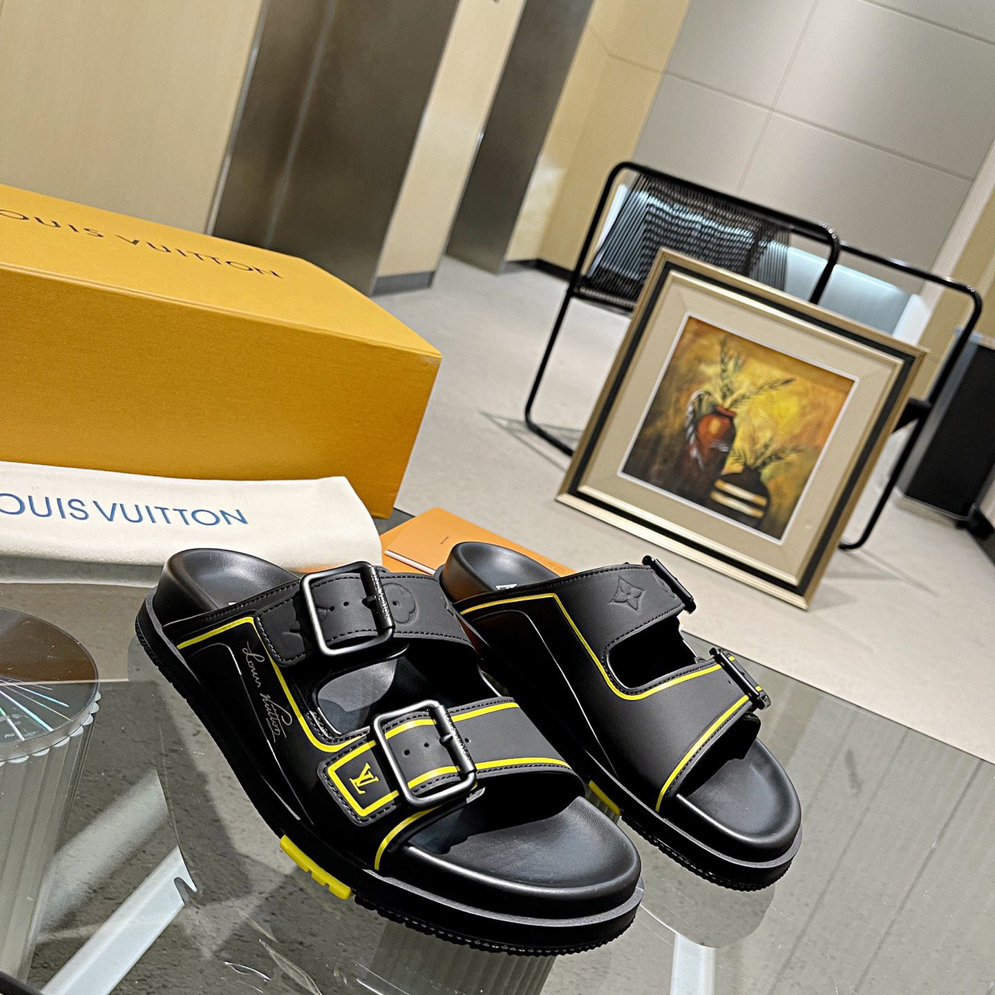 Louis Vuitton Men's Trainer Slippers - DopestKickz