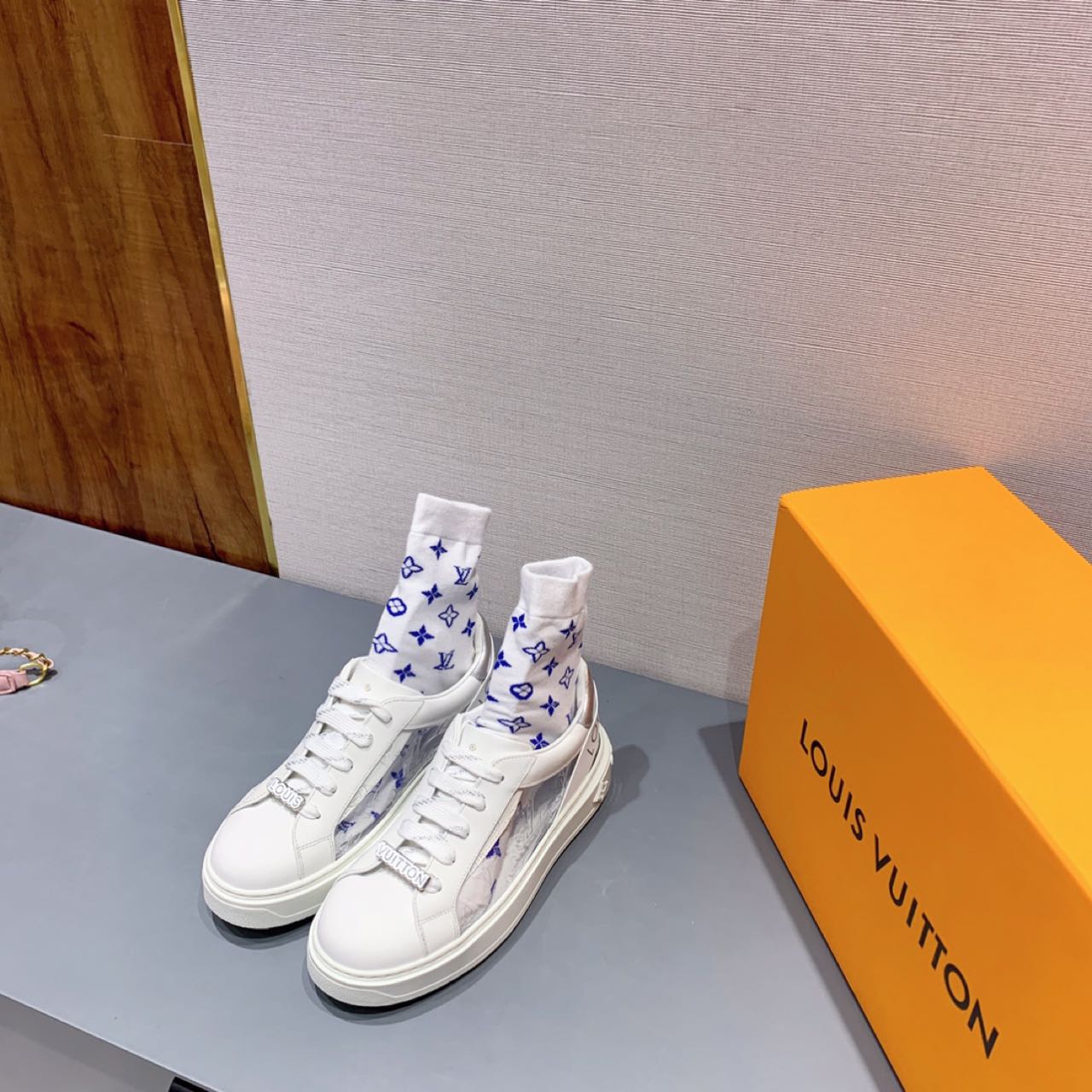 Louis Vuitton Time Out PVC Transparent Logo Sneaker - DopestKickz