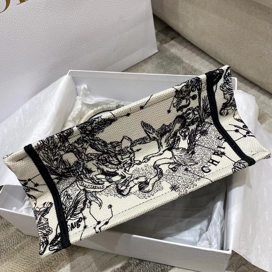 Dior Oblique Embroidered Book Tote - DopestKickz