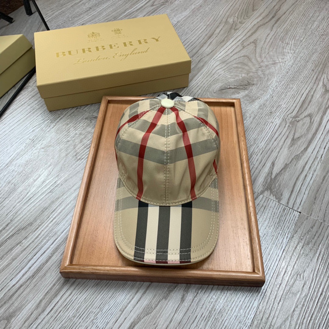Burberry Vintage Check And Icon Stripe Baseball Cap - DopestKickz
