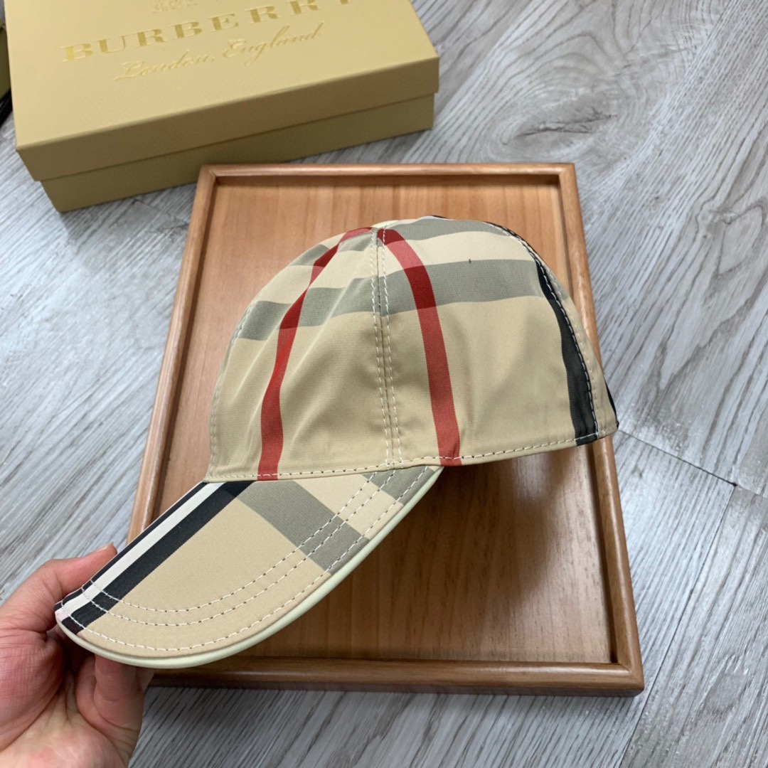 Burberry Vintage Check And Icon Stripe Baseball Cap - DopestKickz