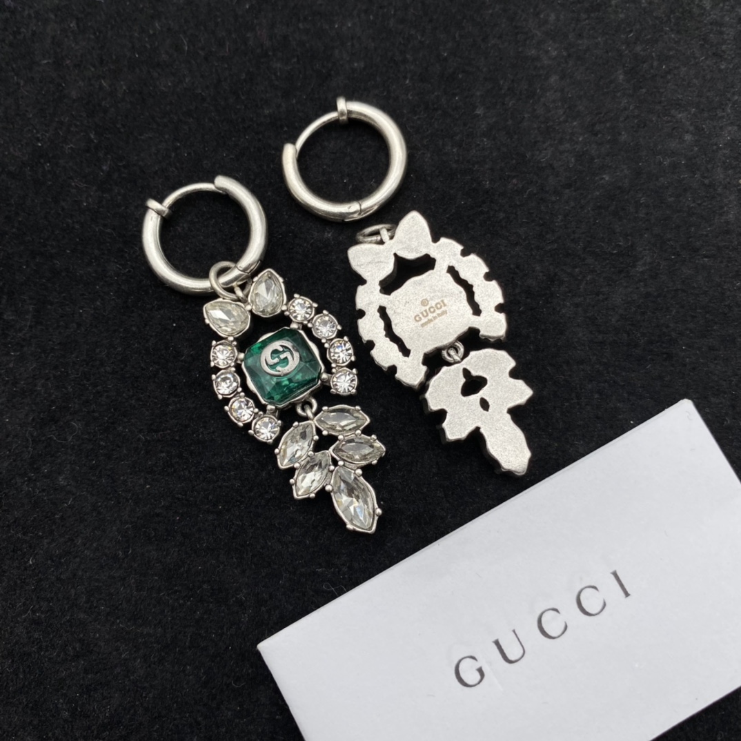 Gucci  Interlocking G Crystal Earrings - DopestKickz