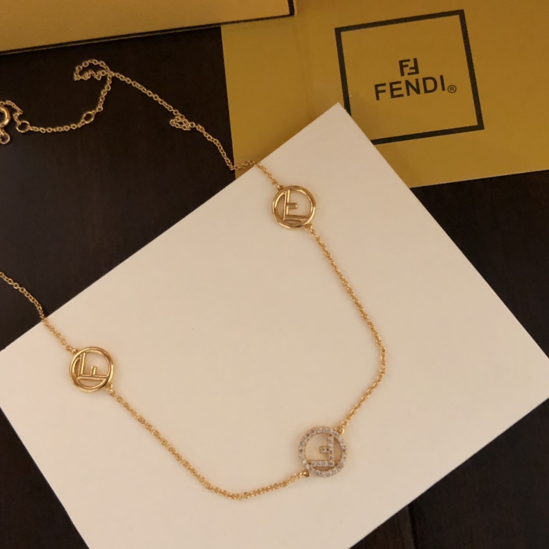 Fendi F Is Fendi Necklace - DopestKickz