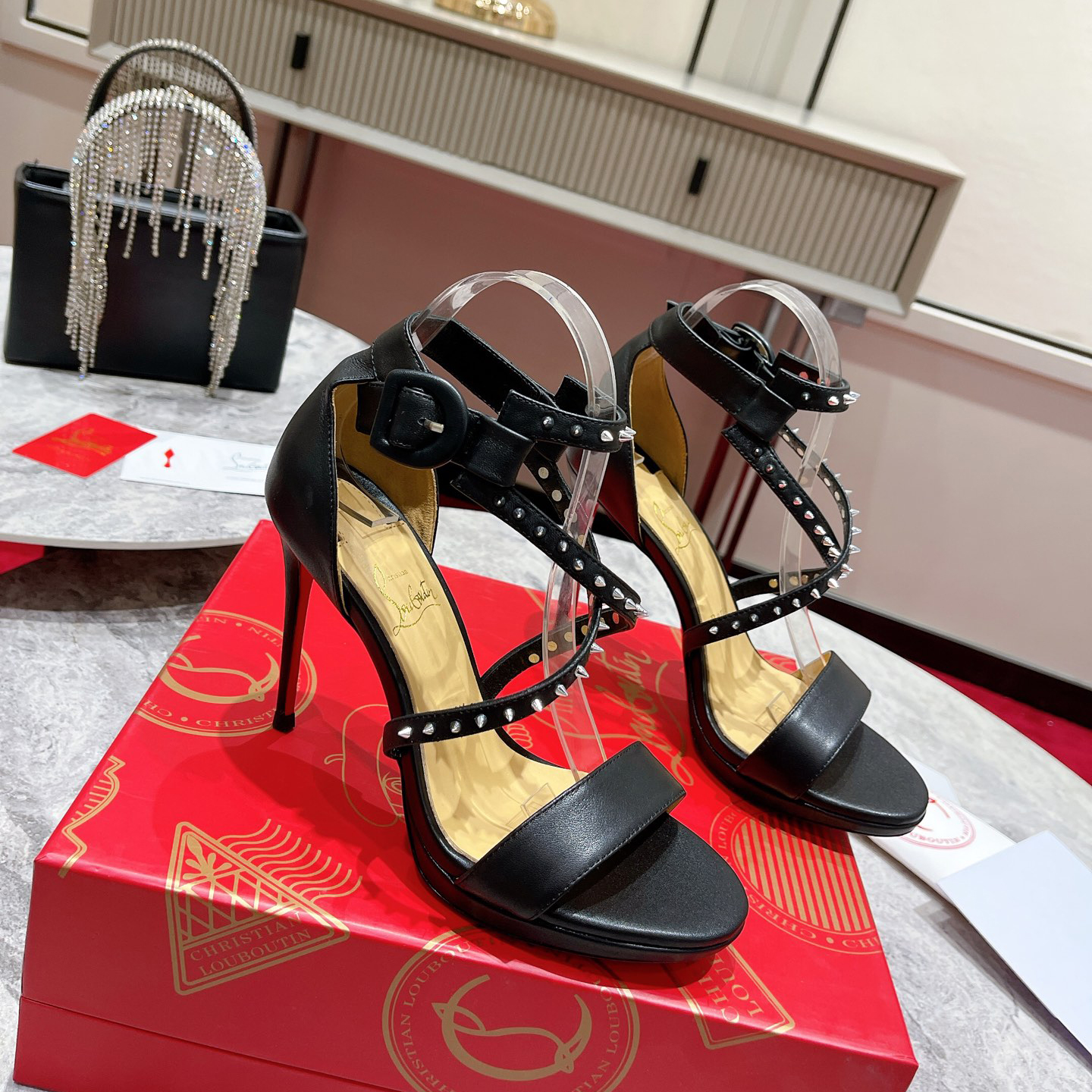 Christian Louboutin Choca Lux Sandals    - DopestKickz