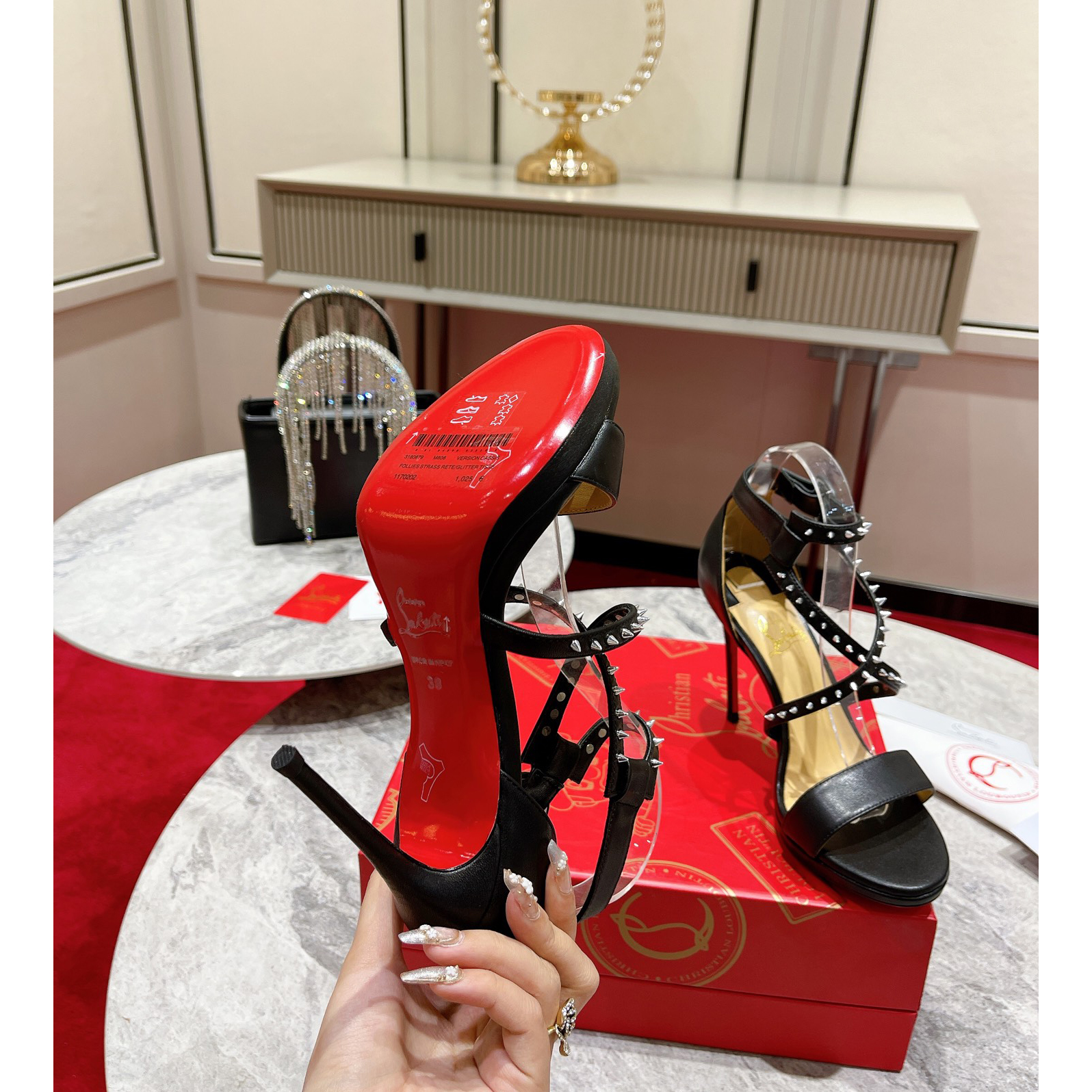 Christian Louboutin Choca Lux Sandals    - DopestKickz