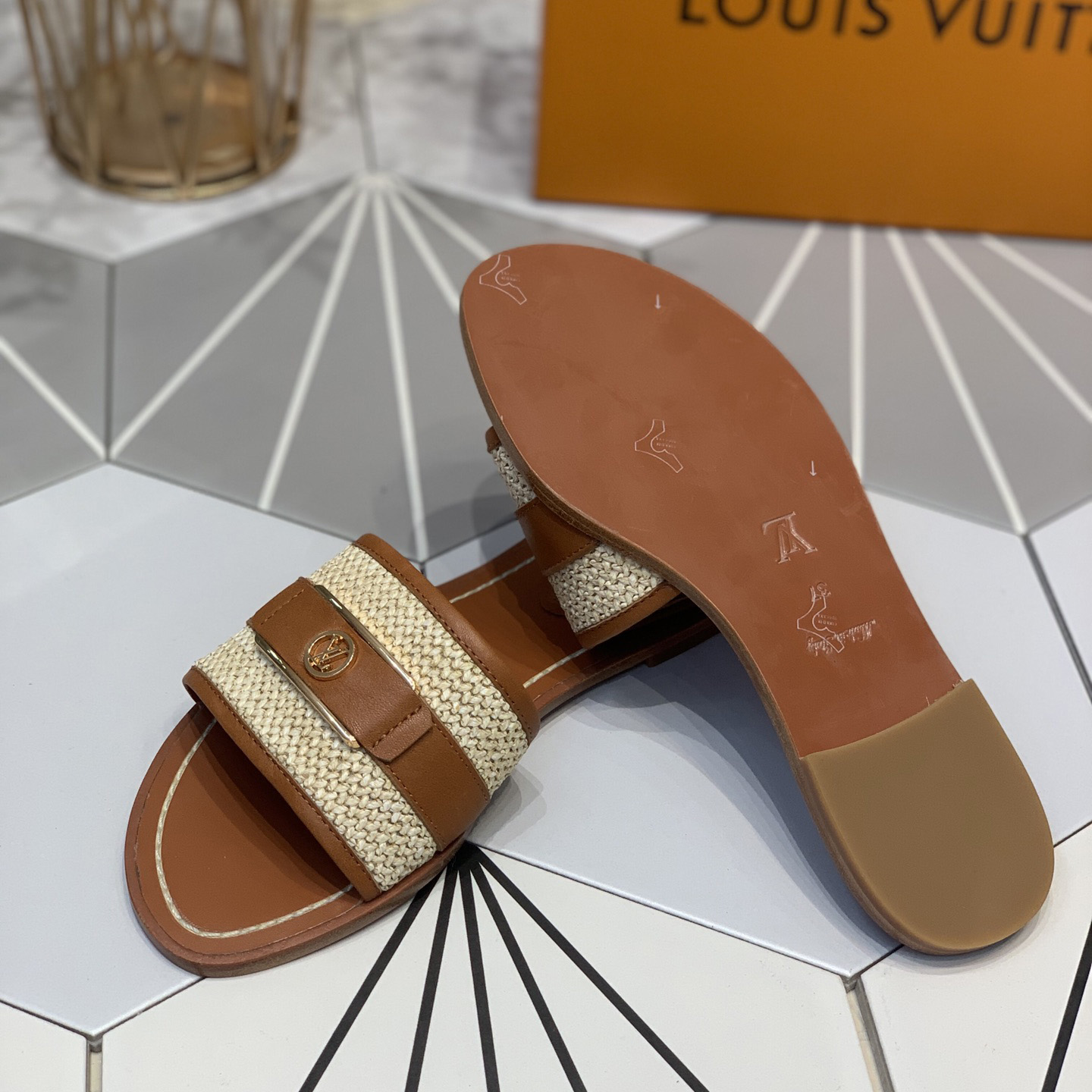 Louis Vuitton Lock It Flat Mule   1AA1A6 - DopestKickz