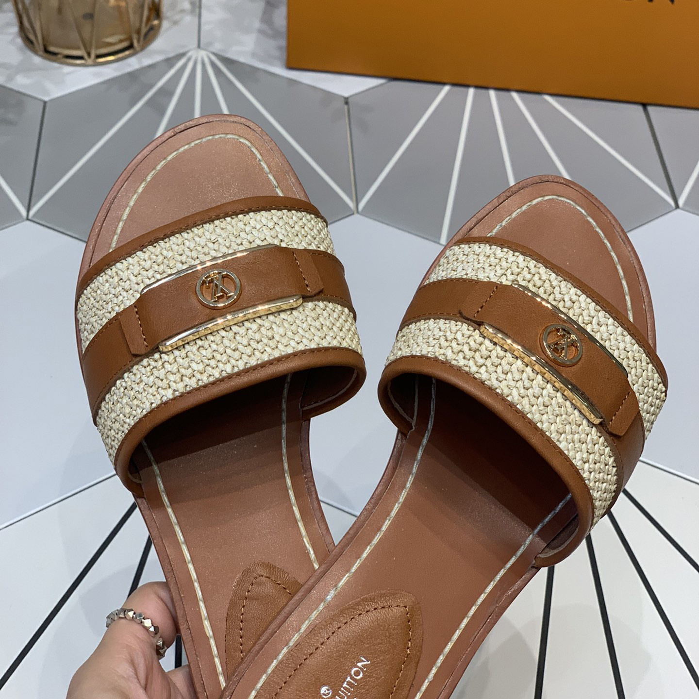 Louis Vuitton Lock It Flat Mule   1AA1A6 - DopestKickz