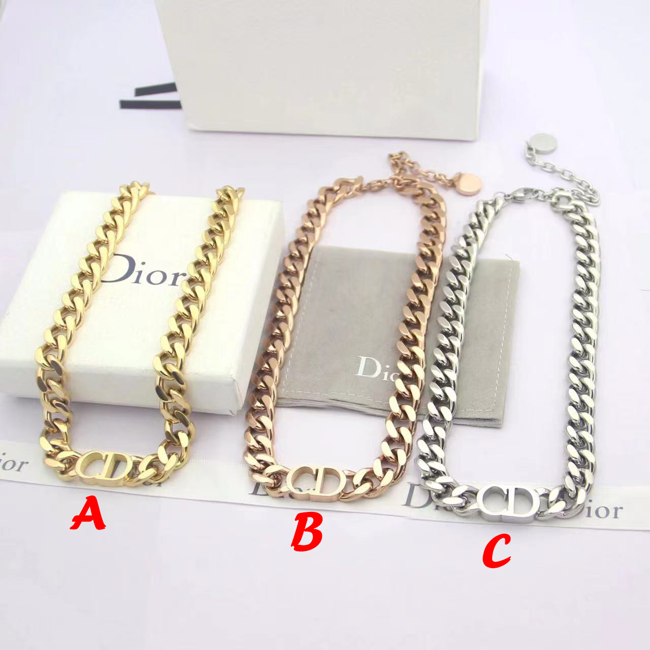 Dior Cuban  Necklace - DopestKickz