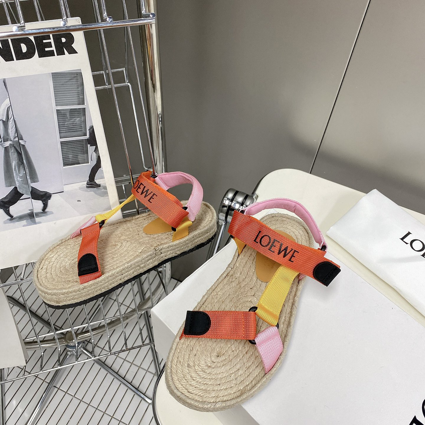 Loewe Strappy Espadrille In Nylon - DopestKickz