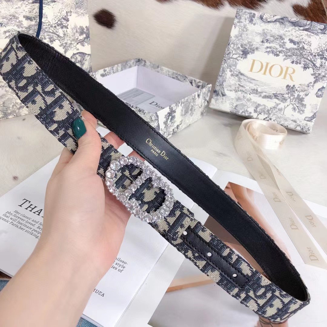Dior Leather Belt With 'CD' Buckle - DopestKickz