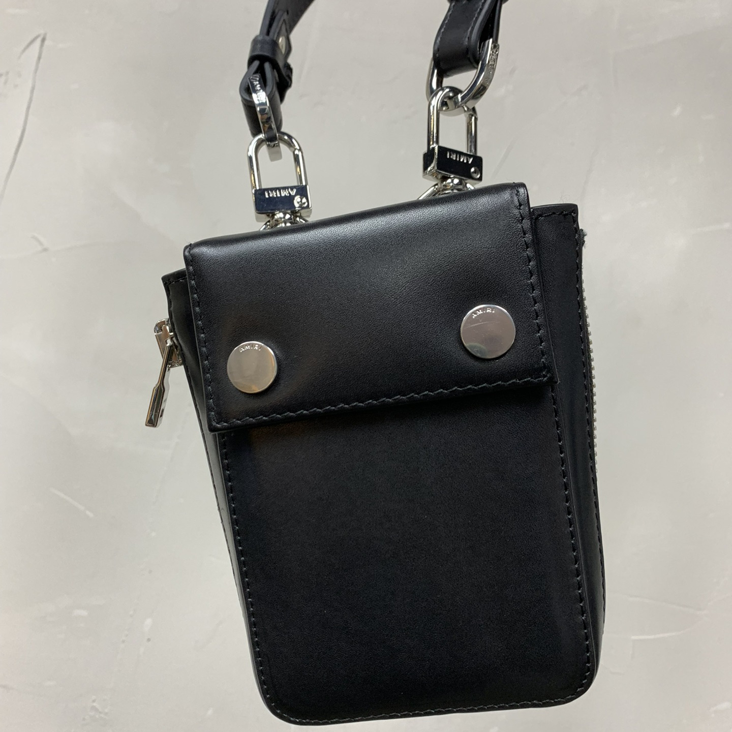 Amiri Black Leather Harness Bag - DopestKickz
