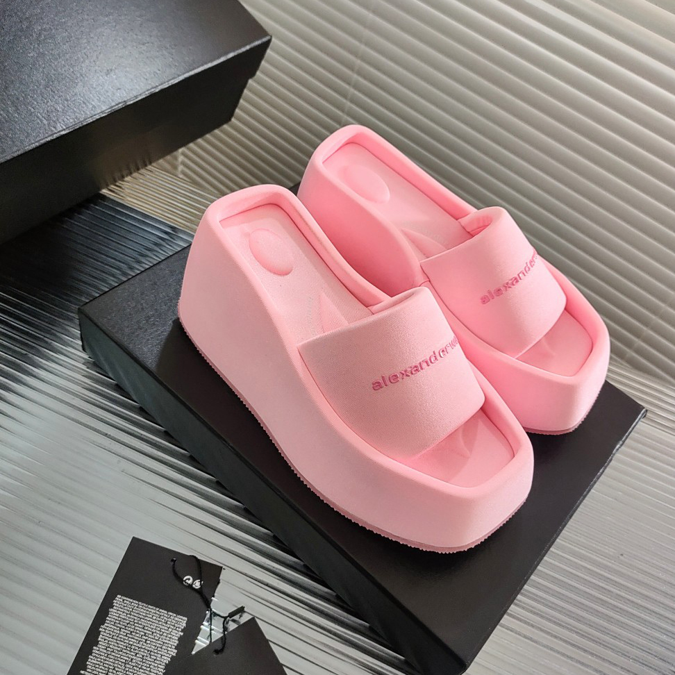 Alexander Wang Taji Platform Slide Sandal In Lycra - DopestKickz