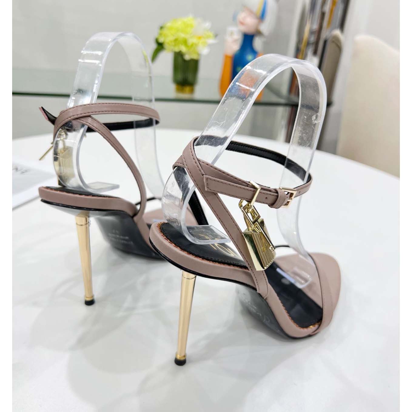 Tom Ford Sandalias Padlock De Piel With Heel Height Of 10.5cm - DopestKickz