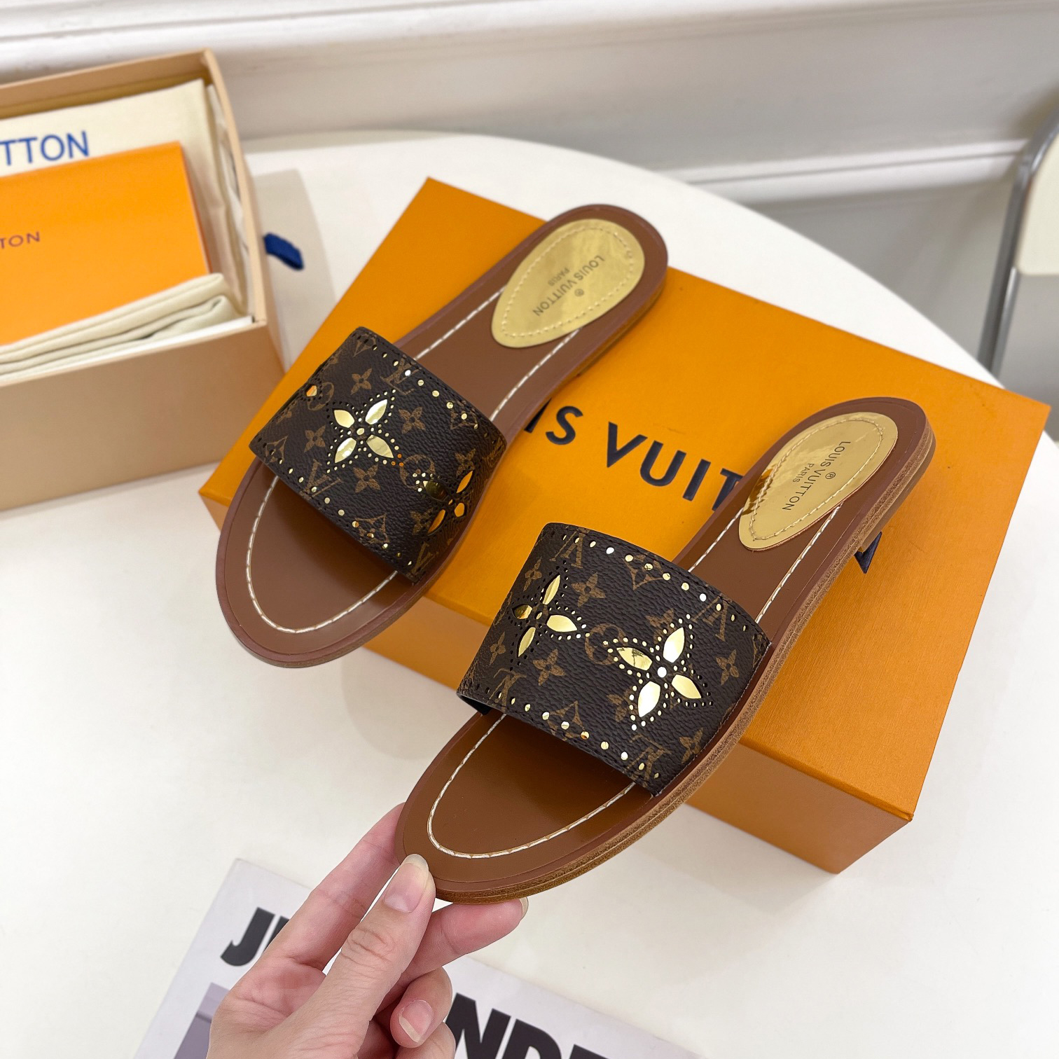Louis Vuitton Lock It Flat Mule   1A9RC5 - DopestKickz
