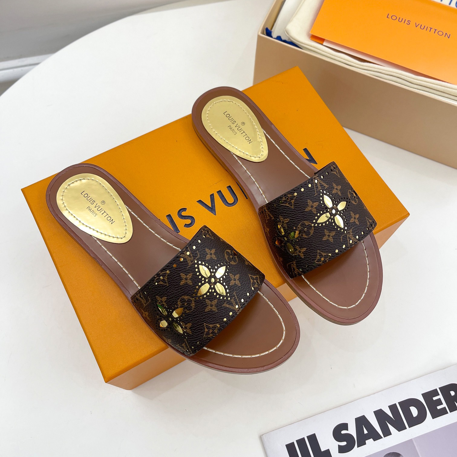 Louis Vuitton Lock It Flat Mule   1A9RC5 - DopestKickz