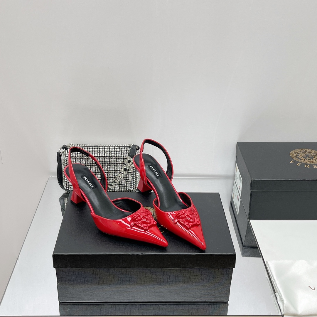 Versace La Medusa Sling-Back Pumps - DopestKickz